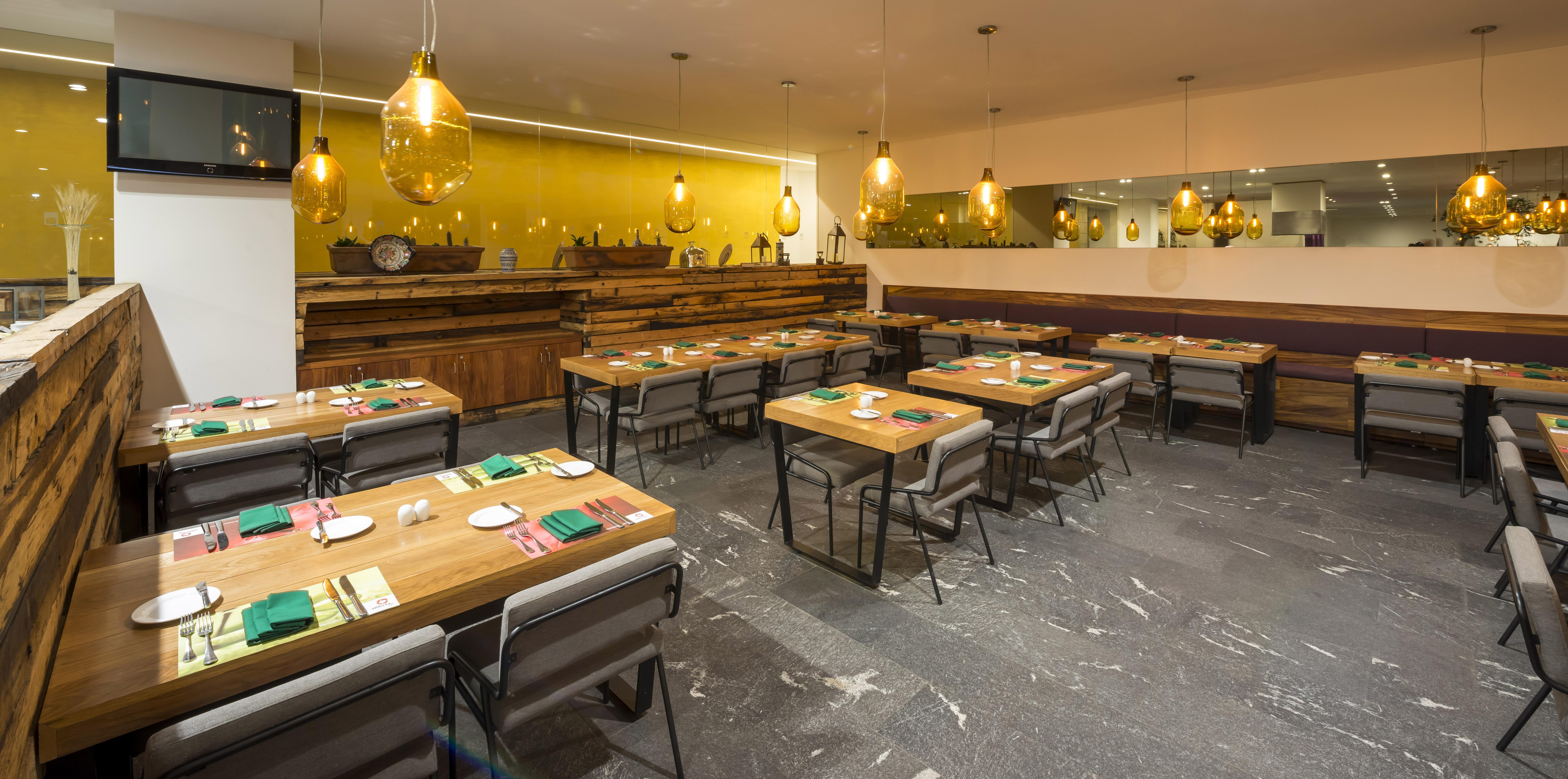 Camino Real Puebla Angelopolis 호텔 외부 사진 Interior of the restaurant